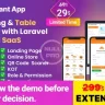 Restaurant App - online Food Ordering Table Booking Restaurant App with Laravel Admin Panel SaaS