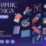 Graphic Design 3D Icons